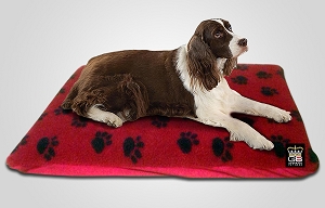 FLEECY DOG CRATE MATS / TRAVEL BEDS - Various Sizes & Colours
